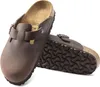 Birkenstock Boston NL Sandale en cuir pour homme Marron Voir les images du produit 39