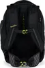The back of a black backpack is shown against a white background. Podgląd zdjęcia produktu