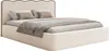 A bed with pillows and a blanket, shown on a white background. Produktbild-Vorschau