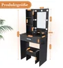 MODFU Toaletní stolek s LED osvětlením, zrcadlem, zásuvkou Náhled obrázku produktu 7
