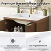 Mobiletto da bagno con lavabo in Vetroceramica, ripiani Anteprima dell’immagine prodotto 8