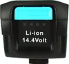 A close-up of a black battery pack with a blue indicator light and text indicating its specifications. Náhľad obrázku produktu