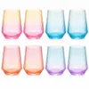 8 Trinkgläser Bunt Gläser Set Wassergläser Wasserglas Produktbild-Vorschau 1