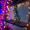 Fairy lights draped over shelves with plants and books, creating a cozy and festive atmosphere. Náhled obrázku produktu