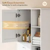 HOMCOM Badezimmerschrank Schmaler Badschrank mit 6 offenen Produktbild-Vorschau 6