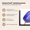 KitchenYeah© Herdabdeckplatte Blaue Tulpe mit Wassertropfen Produktbild-Vorschau 6