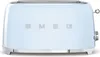 A front view of a light blue Smeg toaster. Náhled obrázku produktu