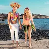 Gonna a foglia Hawaii accessorio costume colore verde - Anteprima dell’immagine prodotto 12