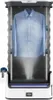 A blue shirt is being steamed inside a white and gray appliance. Produktbild-Vorschau