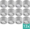 12er Set Oktaplex Aufbaustrahler Alu flach & schwenkbar Produktbild-Vorschau 1