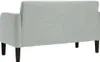 Möbel Zweisitzer-Sofa Hellgrau 109 cm Samt - Klassische Produktbild-Vorschau 5