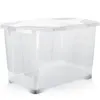 2x 60L Aufbewahrungsbox mit Deckel und Rollen große Box Produktbild-Vorschau 3