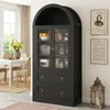 Armoire haute de 170 cm avec étagères, tiroirs et portes, Voir les images du produit 1