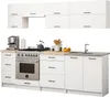 A modern white kitchen cabinet and appliance setup. Náhled obrázku produktu