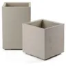 Pot de fleurs sur roulettes, couleur beige, aspect bois, Voir les images du produit 10