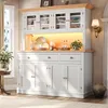 Armadio moderno alto con illuminazione RGB a LED, porta in Anteprima dell’immagine prodotto 1