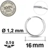 Creolen aus 925 Sterling Silber; Silbercreolen in der Größe Produktbild-Vorschau 2