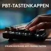A hand is typing on a black mechanical keyboard with illuminated keys. Náhled obrázku produktu
