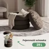 Pufa otwierana ze schowkiem welurowa 42 cm SNUGGO Brązowa Podgląd zdjęcia produktu 8