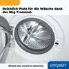 Close-up of the inside of a washing machine drum with the door open. Produktbild-Vorschau