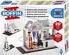 The image shows the packaging of a Boffin electronic building set, featuring illustrations of the assembled models and product details. Podgląd zdjęcia produktu