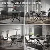 ML-Design Esstisch ausziehbar rund 100-140 cm Grau meliert Produktbild-Vorschau 6