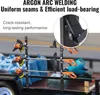 A trailer carrying landscaping equipment, including weed trimmers and blue bags, with a close-up inset showing a detail of the mounting bracket. Produktbild-Vorschau