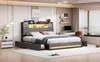 CDGlobal Bett 140x200 mit LED und Kopfteil, Polsterbett Produktbild-Vorschau 20
