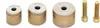 Three pipe welding dies of different sizes and two bolts are arranged on a white background. Anteprima dell’immagine prodotto