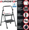Klapptritt Eurotower | Trittleiter 2 Stufen | Tritthocker | Produktbild-Vorschau 2