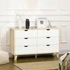HOMCOM Commode 6 tiroirs commode chambre meuble de Voir les images du produit 2