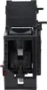A close-up side view of a black coffee machine brewing unit. Produktbild-Vorschau