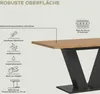 Ausziehbarer Esstisch Artisan Grau V-Fußgestell 150-190 cm Produktbild-Vorschau 10