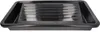 A black paint tray with horizontal ridges inside, viewed from a slightly elevated front angle. Produktbild-Vorschau