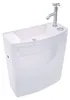 Spülkasten mit Waschbecken, 3/6 L, Keramik, Weiß, 412x380x180 mm Produktbild-Vorschau