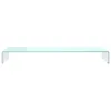 vidaXL Rehausse TV/moniteur verre vert 110x30x13 cm Voir les images du produit 3