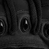 A close-up view of the lacing area of a black tactical glove. Produktbild-Vorschau