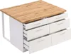 Zentrale Kücheninsel mit 6 Schubladen aus MDF und Metall - Produktbild-Vorschau 5