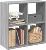 vidaXL Raumteiler-Bücherregal Grau Sonoma 69,5x29x69,5 cm Produktbild-Vorschau 2