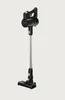 A black and silver stick vacuum cleaner is shown against a plain light gray background. Anteprima dell’immagine prodotto