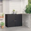 vidaXL Gartenschrank Schwarz 100x55,5x80 cm Poly Rattan Produktbild-Vorschau 7