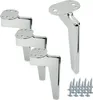 set di 4 gambe per mobili Loft in cromo lucido, altezza 18 Anteprima dell’immagine prodotto 1