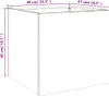 vidaXL Fioriera 2 pz. Verde oliva 49x47x46 cm acciaio Anteprima dell’immagine prodotto 8