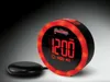A digital alarm clock with a vibrating pad is shown against a gradient background. Voir les images du produit