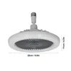 A white ceiling fan light with gray fan blades is shown against a white background. Dimensions are indicated with text overlays. Podgląd zdjęcia produktu