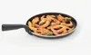 A frying pan filled with fried shrimp and broccoli. Produktbild-Vorschau