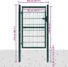 vidaXL 2D zahradní brána (jednoduchá) zelená 100x160 cm Náhled obrázku produktu 6