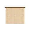 A wooden garden shed with double doors, presented against a white background. Podgląd zdjęcia produktu