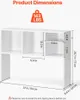 A diagram showing the dimensions of a white desk organizer shelf. Náhled obrázku produktu