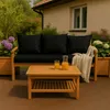 Gartenkissen Set schwarz – 160x60 + 3x50x56 cm Gartenkissen Produktbild-Vorschau 11